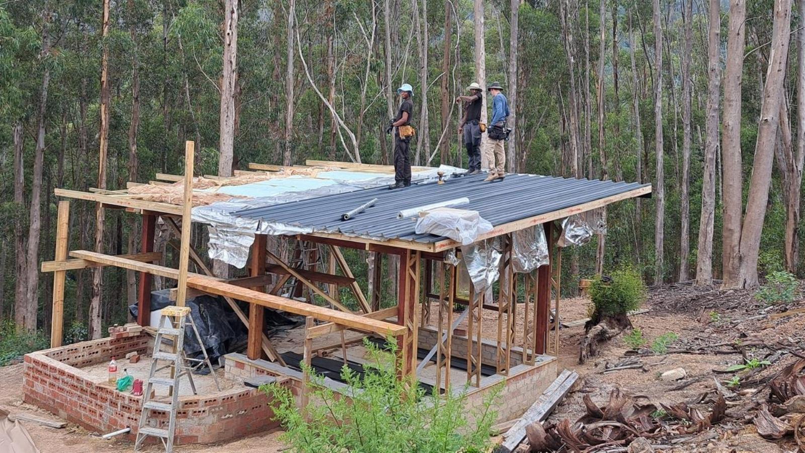 Home light straw clay cotttage wilderness