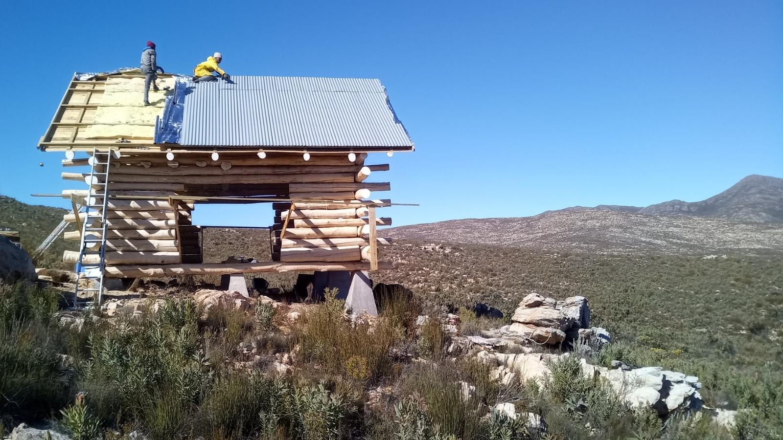 Home natural design log cabin karoo poppler tree cottage