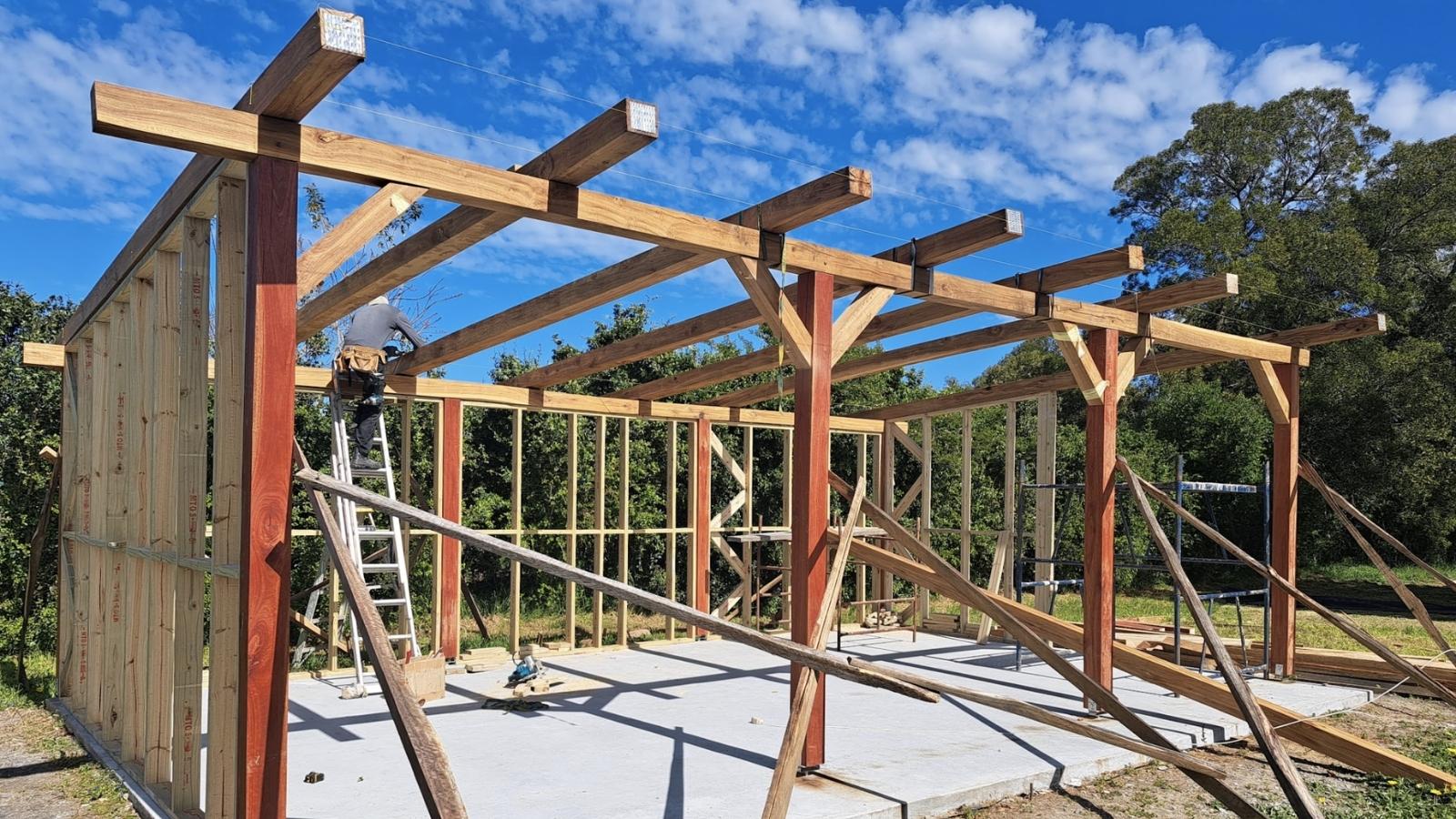 Home natural design.co.za project portfolio timber frame roof umthumbo structure